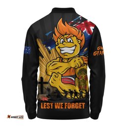 GWS GIANTS Long Sleeve Polo Shirt ANZAC Day Honour And Football Legacy