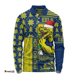 Parramatta Eels Long Sleeve Polo Shirt Christmas Magic Knit Style Winter Glow