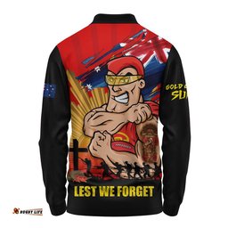 Gold Coast SUNS Long Sleeve Polo Shirt ANZAC Day Honour And Football Legacy