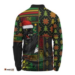 Penrith Panthers Long Sleeve Polo Shirt Christmas Magic Knit Style Winter Glow