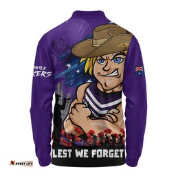 Fremantle Long Sleeve Polo Shirt ANZAC Inspired Football Fan Memorial Design