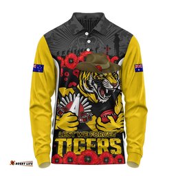 Richmond Long Sleeve Polo Shirt Lest We Forget In Eternal Honor And Duty
