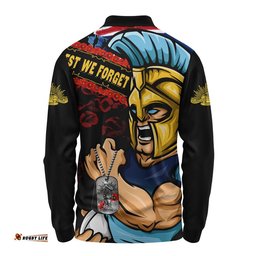 Gold Coast Titans Long Sleeve Polo Shirt Anzac Remembrance Of The Fallen