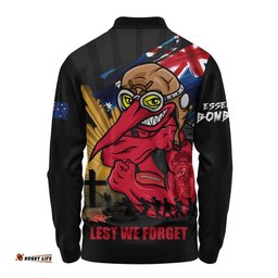 Essendon Long Sleeve Polo Shirt ANZAC Day Honour And Football Legacy