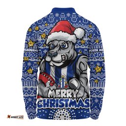 North Melbourne Long Sleeve Polo Shirt Ugly Christmas Knit Patterns Vintage Jersey