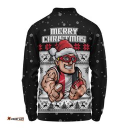 St Kilda Long Sleeve Polo Shirt Special Ugly Christmas Holiday Footy Fans