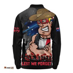 St Kilda Long Sleeve Polo Shirt ANZAC Inspired Football Fan Memorial Design