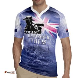 Australia ANZAC Day Rugby Jersey Battle Of Passchendaele Remember Them LT05