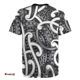 Aotearoa Maori Kowhaiwhai Rugby Jersey Kiwikiwi Puhoro and Patiki LT9