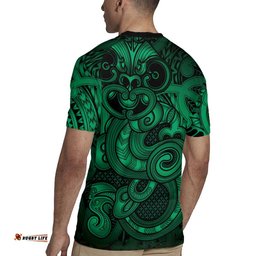 Aotearoa Maori Hei Tiki Rugby Jersey Kakariki Kowhaiwhai Puhoro Motif LT9