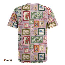 Aussie Birds Christmas La La Land Rugby Jersey Pink Vintage Stamp Edition LT9