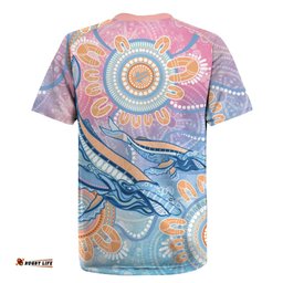 Aussie NAIDOC Week Pastel Rugby Jersey Dreaming Whales LT7