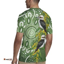 Aussie Kokaburra Golden Wattle Rugby Jersey Aboriginal with National Color LT9