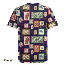 Aussie Birds Christmas La La Land Rugby Jersey Navy Blue Vintage Stamp Edition LT9