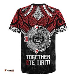 Aotearoa and Tonga Mo Te Tiriti Rugby Jersey New Zealand Honour The Treaty Ake!Ake!Ake! LT9