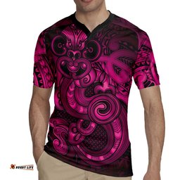 Aotearoa Maori Hei Tiki Rugby Jersey Mawhero Kowhaiwhai Puhoro Motif LT9