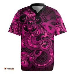 Aotearoa Maori Hei Tiki Rugby Jersey Mawhero Kowhaiwhai Puhoro Motif LT9