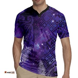 Aotearoa Taniko Matariki Rugby Jersey Cosmic Violet LT7