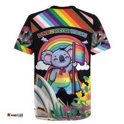 Aussia Pride Month Rainbow Koala Rugby Jersey LT9