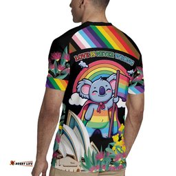 Aussia Pride Month Rainbow Koala Rugby Jersey LT9