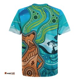 Aussie Aurora Borealis Aboriginal Art Rugby Jersey LT7