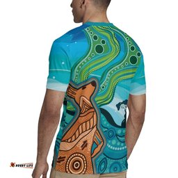 Aussie Aurora Borealis Aboriginal Art Rugby Jersey LT7