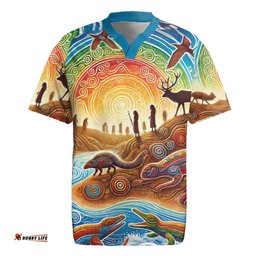 Aboriginal Dreamtime Animals Stories Rugby Jersey LT9
