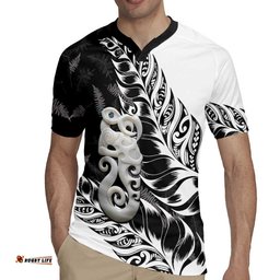Aotearoa Manaia NZ Maori Silver Fern Rugby Jersey LT14