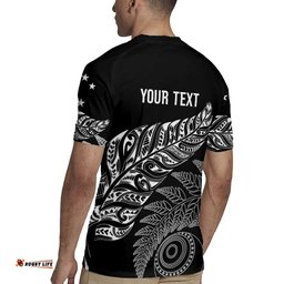 Aotearoa Personalized Lawn Bowls Maori Rugby Jersey New Zealand Black Tribal Silver Fern LT7