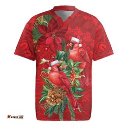 Aussie Red Cardinal Rugby Jersey Aboriginal Inspired Christmas LT9