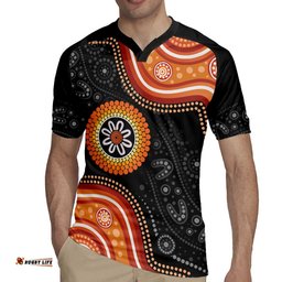Australia Aboriginal Art Rugby Jersey Indigenous Proud LT14