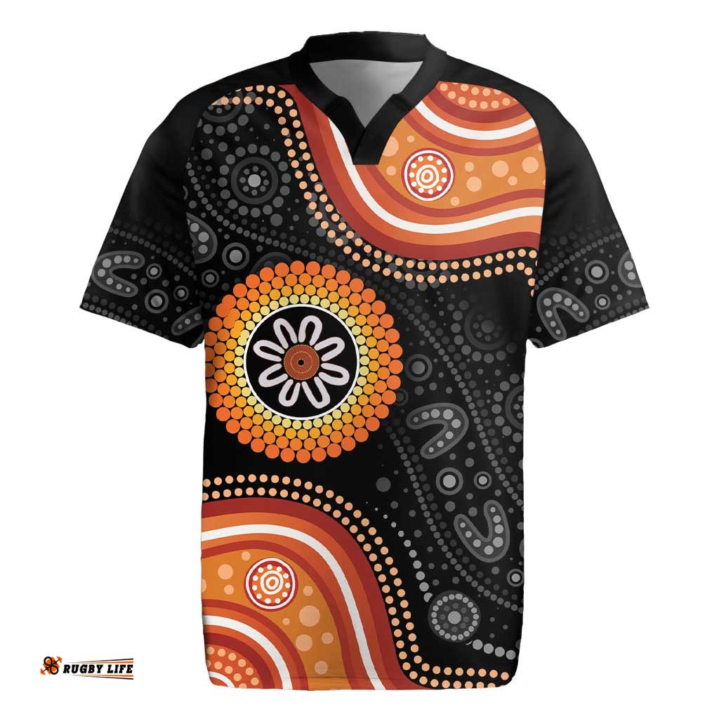 Australia Aboriginal Art Rugby Jersey Indigenous Proud LT14