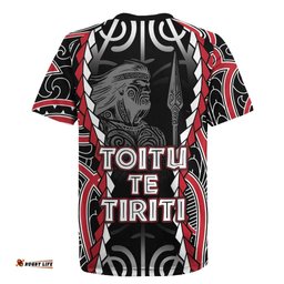 Aotearoa Waitangi Day Rugby Jersey Maori Warrior Tribal Tattoo LT05