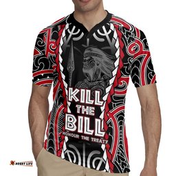 Aotearoa Waitangi Day Rugby Jersey Maori Warrior Tribal Tattoo LT05