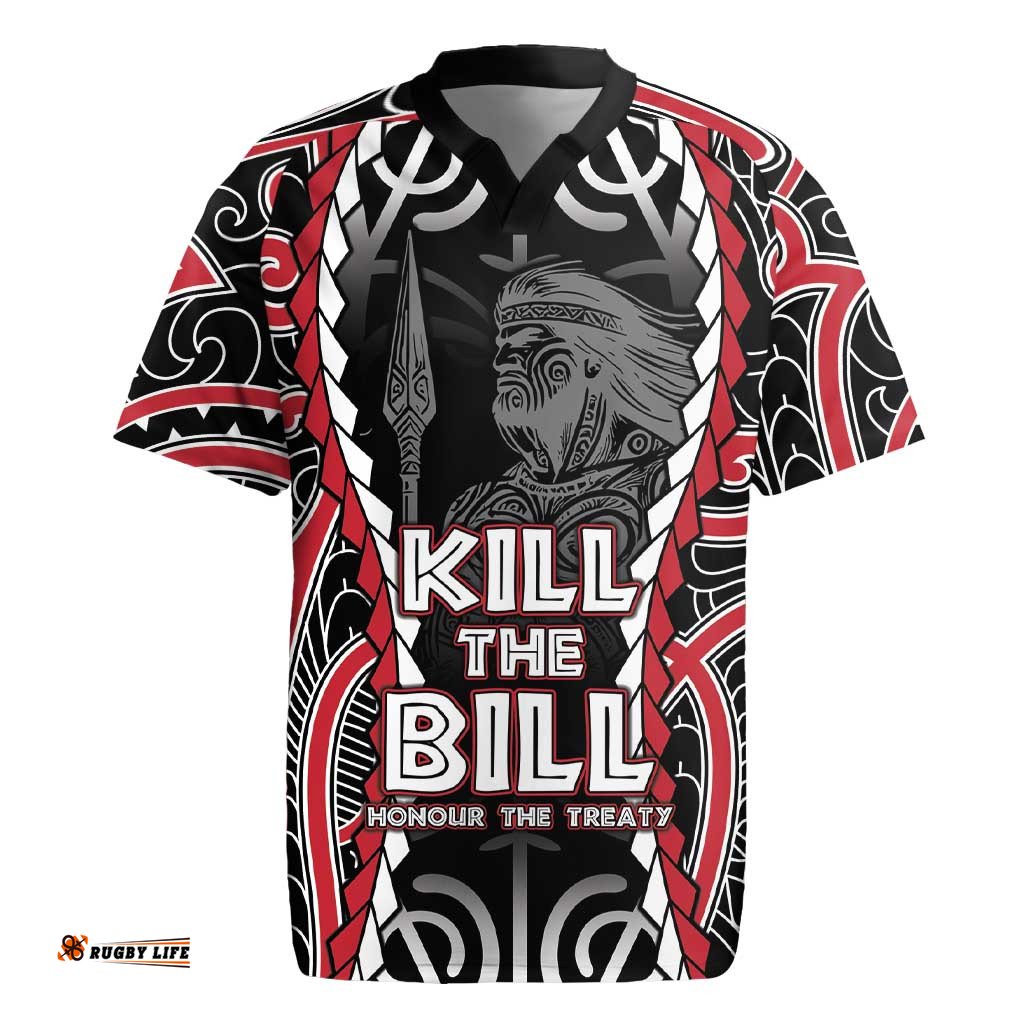 Aotearoa Waitangi Day Rugby Jersey Maori Warrior Tribal Tattoo LT05