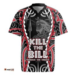 Aotearoa Waitangi Day Rugby Jersey Maori Warrior Tribal Tattoo LT05