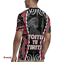 Aotearoa Waitangi Day Rugby Jersey Maori Warrior Tribal Tattoo LT05