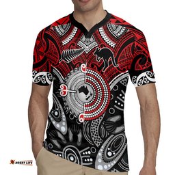 Aotearoa and Australia Rugby Jersey New Zealand Honour The Treaty Ake!Ake!Ake! LT9