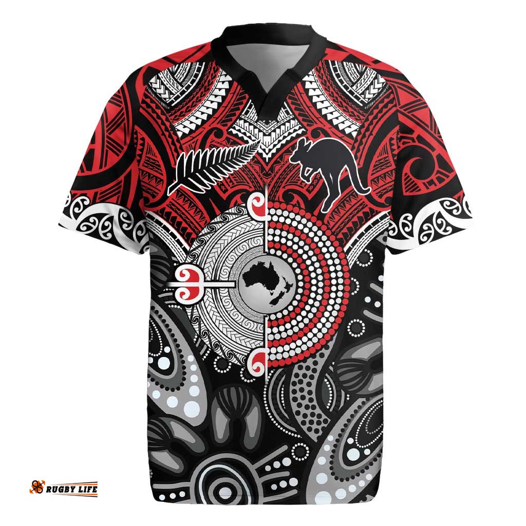 Aotearoa and Australia Rugby Jersey New Zealand Honour The Treaty Ake!Ake!Ake! LT9