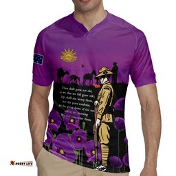 ANZAC Soldier and War Animals Rugby Jersey We Will Remember Them LT15