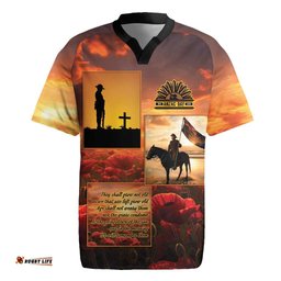 ANZAC Day Film Reel Lest We Forget Rugby Jersey Australia NZ Memorial LT9
