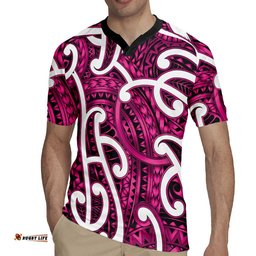 Aotearoa Maori Kowhaiwhai Rugby Jersey Mawhero Puhoro and Patiki LT9