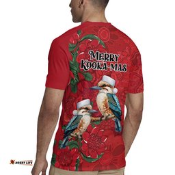 Aussie Kokaburra Waratah Christmas Rugby Jersey Aboriginal Dots Painting LT9