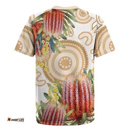 Australia Banksia Rugby Jersey Aussie Native Flowers Indigenous Art LT14