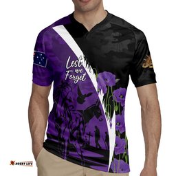 Australia ANZAC Day Rugby Jersey Animals of War - Lest We Forget LT7