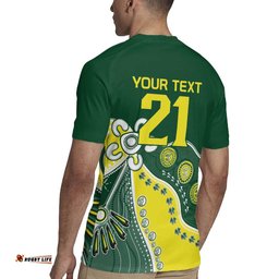 Custom Cricket Aussie Pride Rugby Jersey Indigenous Inspired LT9