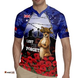 ANZAC Day Rugby Jersey Lest We Forget DT05