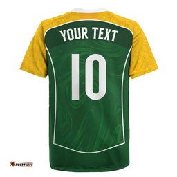 Custom Australia Football Rugby Jersey Aboriginal Pattern Sporty Style-Green Color LT03