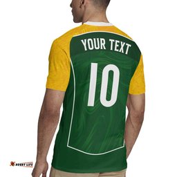 Custom Australia Football Rugby Jersey Aboriginal Pattern Sporty Style-Green Color LT03
