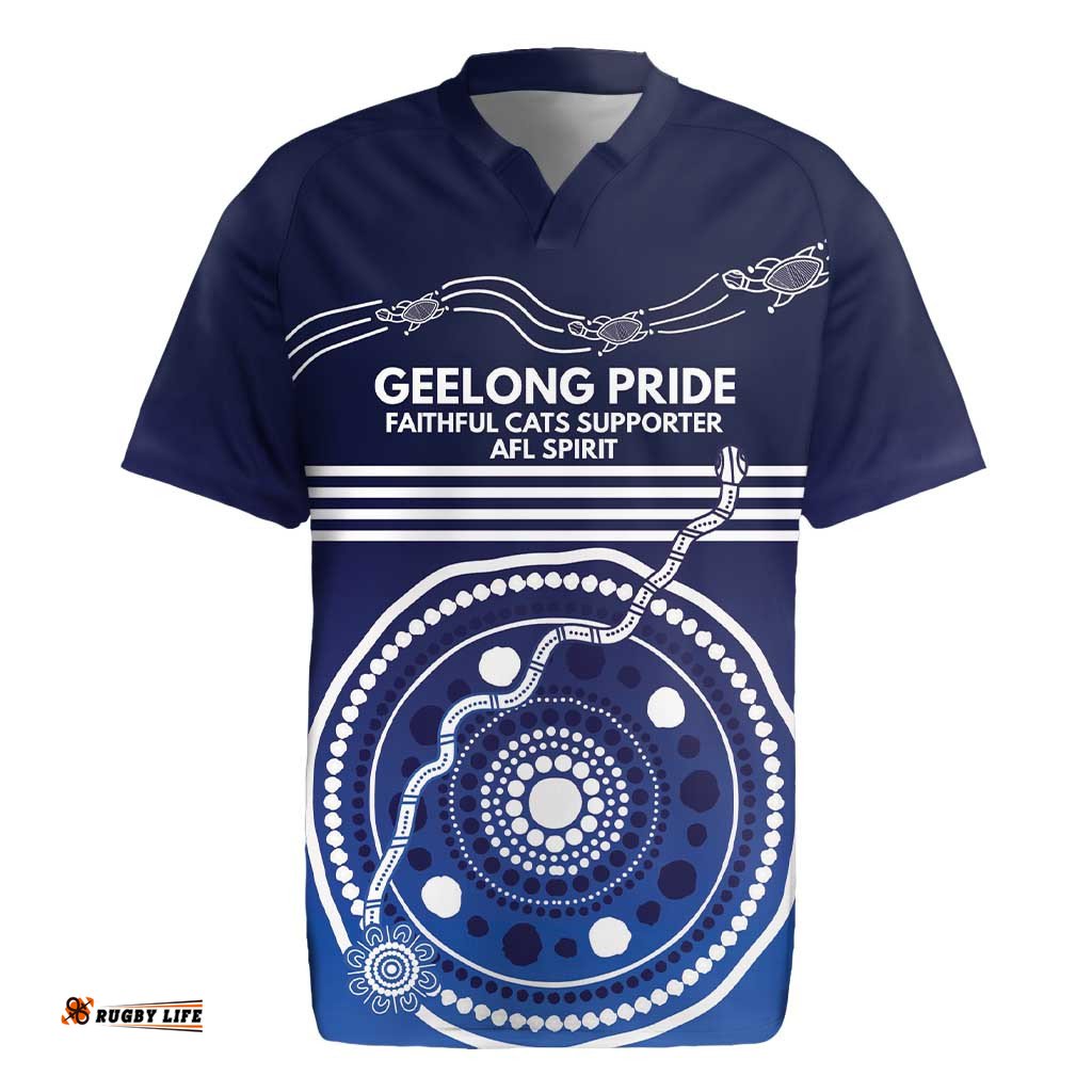 Custom Geelong Pride Rugby Jersey On the Road to Glory Indigenous Aboriginal LT9